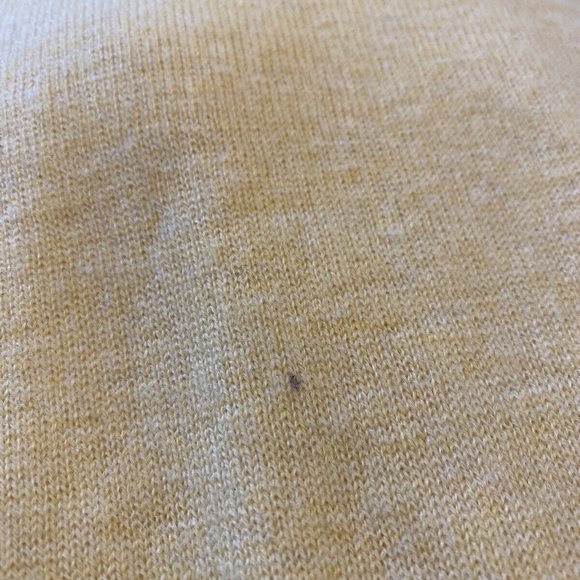 Polo Ralph Lauren 100% Merino Wool Jumper V-Neck Sweater Yellow Medium - Picture 14 of 14